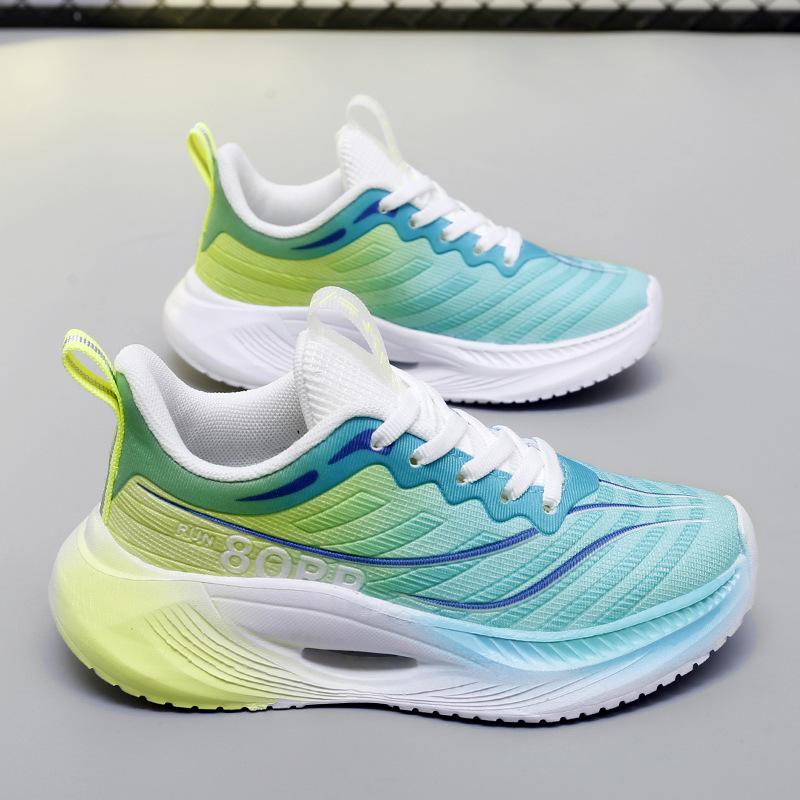 New dad running shoes men's four seasons children's students youth racing carbon board ultra-light shock absorption sports running shoes women