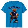 T-shirt Unisex Scozzese Mucca delle Highlands Fan della Scozia Maglietta Grafica da Rugby