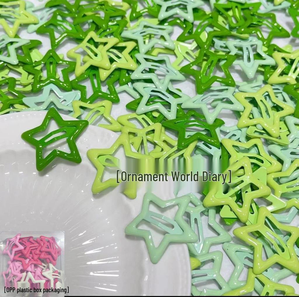 Y2K Star Hair Clips: Cute Five-Pointed Star Accessories for Kids' Side Bangs.
