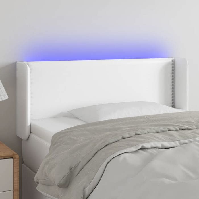 VidaXL LED Headboard Bedroom Furniture Single Bed Accessory Headboard Interior White 3123181