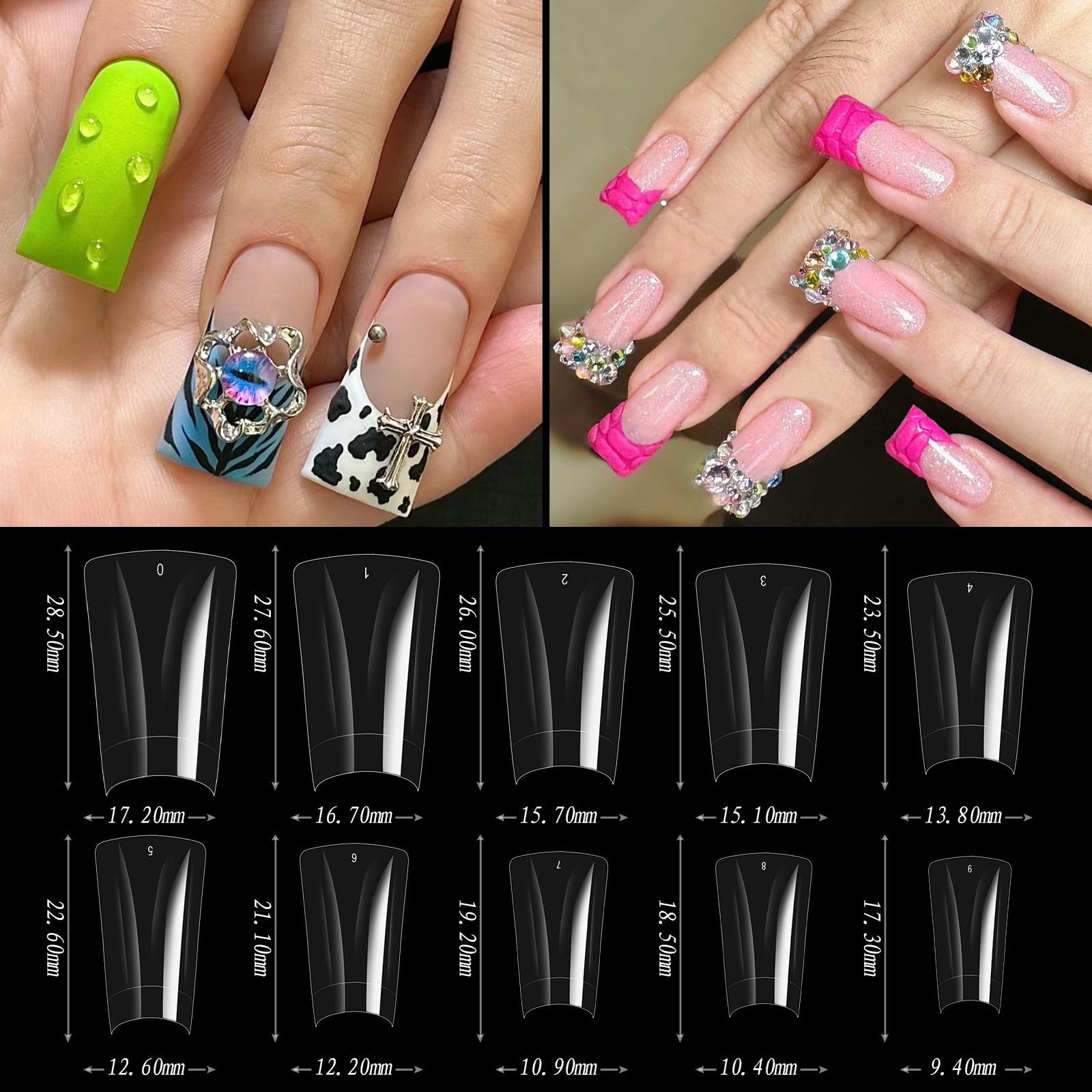 Irregular Duckbill Nail Tips - Medium, Hot-Selling, Unique Shape
