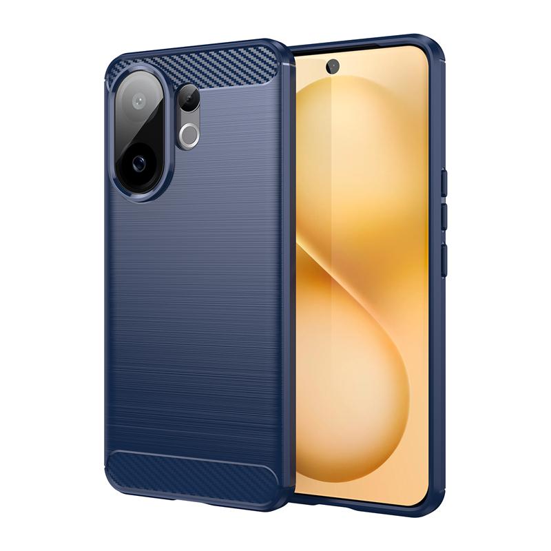 Měkké TPU Pouzdro Pro Vivo V60 Pouzdro Nárazuvzdorné Silikonové Krytí Zad z Uhlíkových Vláken Vivo V60 Nárazuvzdorné Pouzdro na Telefon Pro Vivo V60 Pouzdro