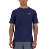 New Balance T Shirts Men's Blue Crew Neck Moderate Straight Fit MT41080-NNY