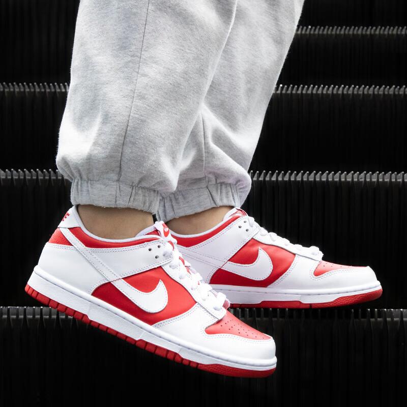 Nike Dunk Low GS Championship Red Kids Sneakers University-Red White Total-Orange CW1590-600