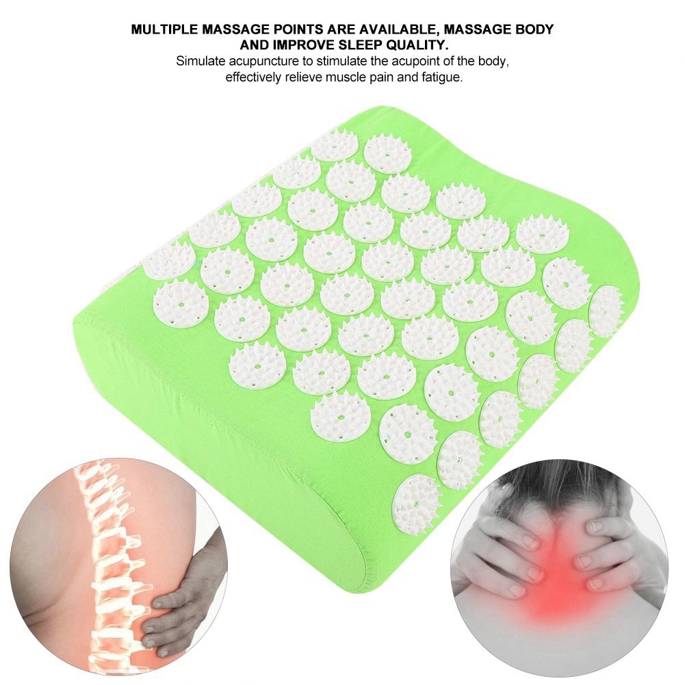 Acupuncture Massage Pillow Stress Relief Acupressure Massage Back Cushion (Fruit Green)