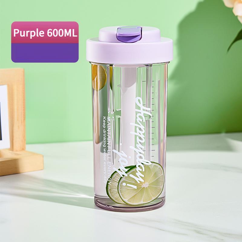 GIANXI Straw Cup For Women Collapsible Straw Open Tea Filter Cups Lightweight Sealed Leak-Proof And Heat-Resistant Plastic Cup