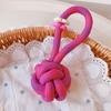 Women's Car Keychain Knotted Rope Floral Design Non-Slip Lightweight Bag Charm Portable Key Decor for Travel Commute Use