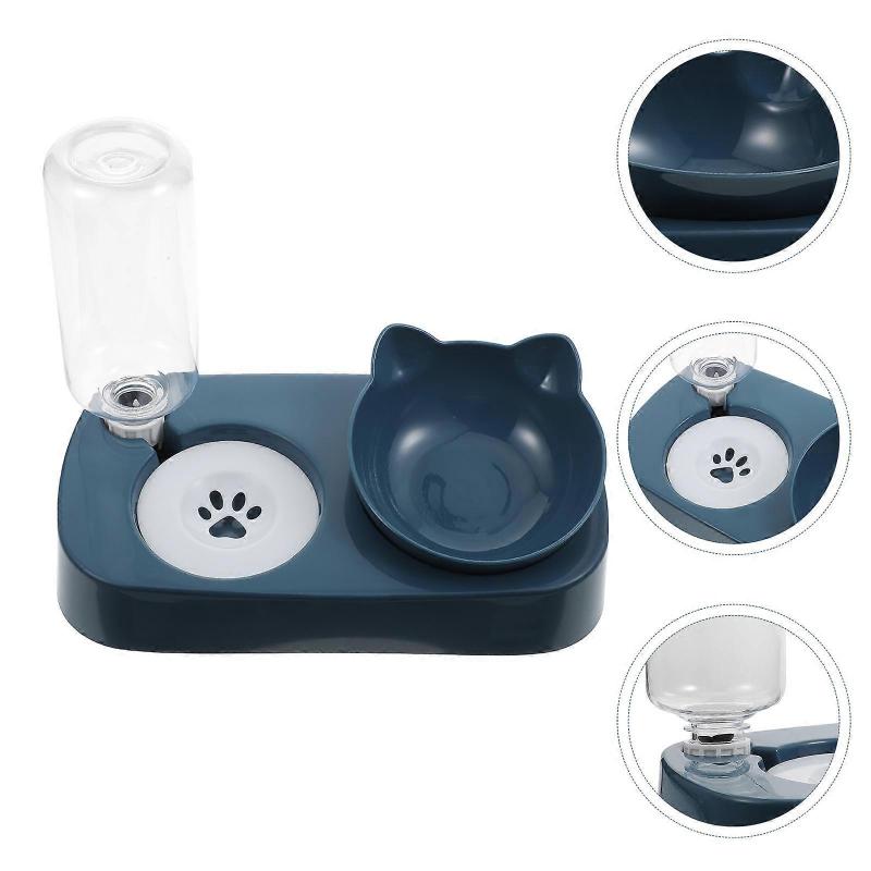 Automatic Water Dispensing Cat Dog Feeder Pet Feeding Bowl 27x15x24cm Blue Designed For Home Use 2 Sets