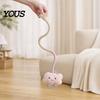 Silent Cat Play Toy Cotton Rope Toy, Plush Cloud Carrot Cheese Chew Stuffed Crocodile for Indoor Cats Teething Relief, Interactive Woven