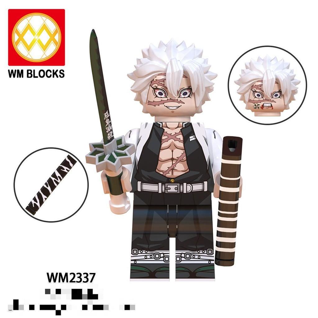 Foreign Trade Goods Wm6137 Assembled Toys, Animation Series Yujue Tianyuan Ganlu Temple Honey Glass Figurine Building Block