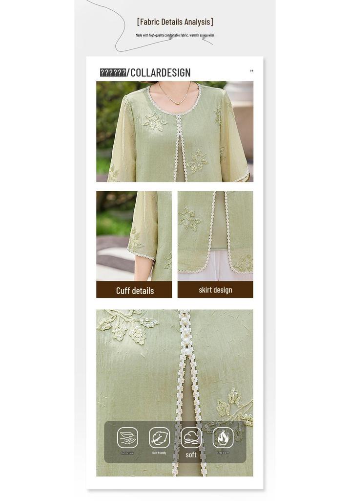 Chic Mom's Summer Two-Piece Set: Fashionable Short-Sleeve Tee and Pants Suit (2025)