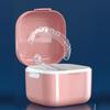Denture Bath Case Denture Soaking Holder Portable Compact Denture Soak Container Multifunctional False Teeth Storage Case for Home Travel