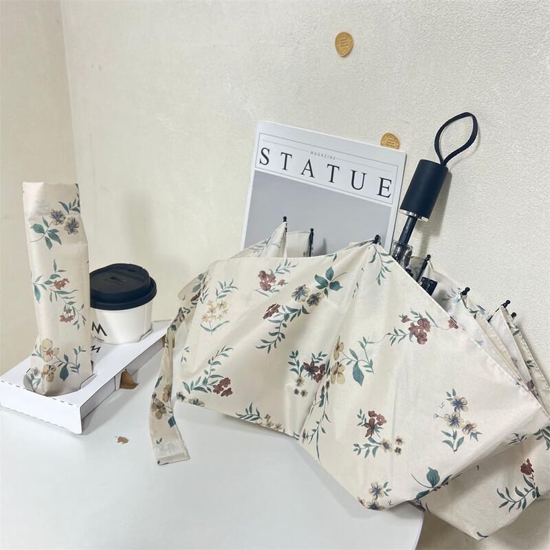 OIMG Vintage Floral Folding Umbrella