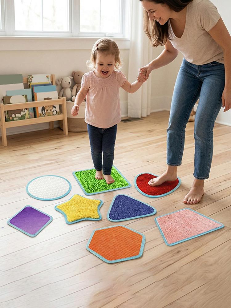 8-Pack Sensory Tiles for Kids Mixed Colors Sensory Wall Panel Tactile Wall Panels Educational Toys for 3 Year Old Toddler Gift