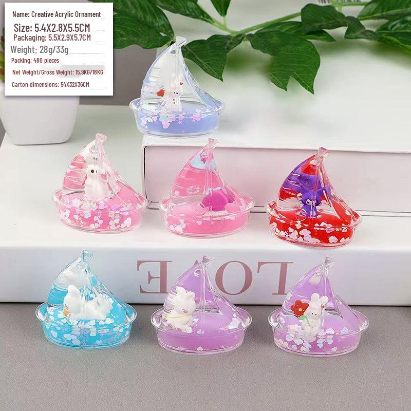 Panda Glitter Liquid Motion Hourglass - Decompression Toy & Acrylic Decoration Gift