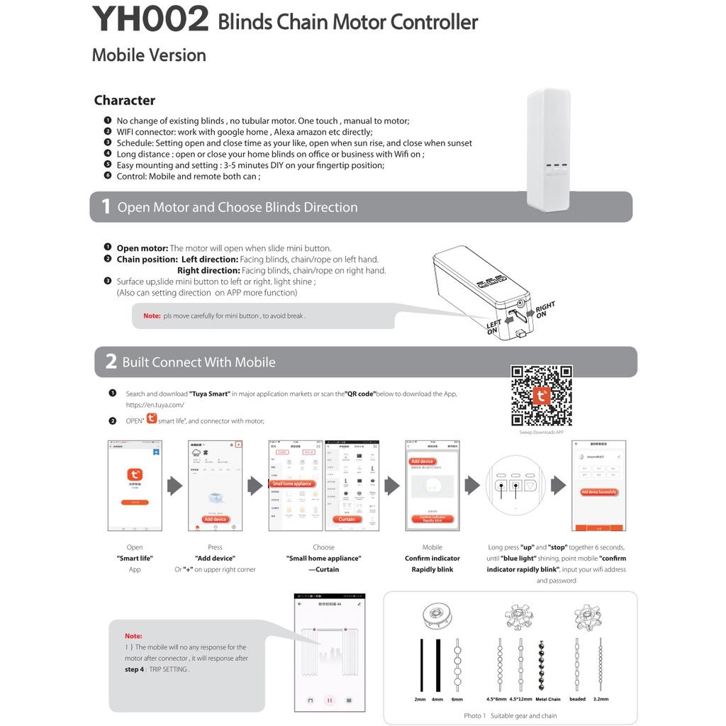 AUGIENB Smart Home Blinds Automation Kit WIFI Electric Smart Motorized Window Blinds w/ APP Remote Control