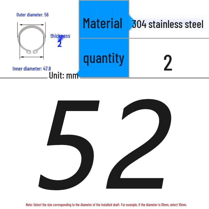 304 Stainless Steel Snap Ring for 3-200 Bearing