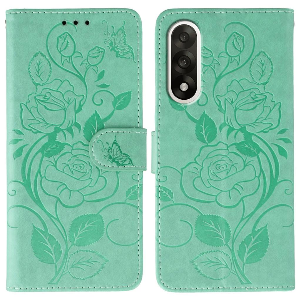 For OnePlus Ace 5 Ultra 5G/Nord 5 5G Case Wallet Stand Imprinted Rose Butterfly PU Leather Phone Cover