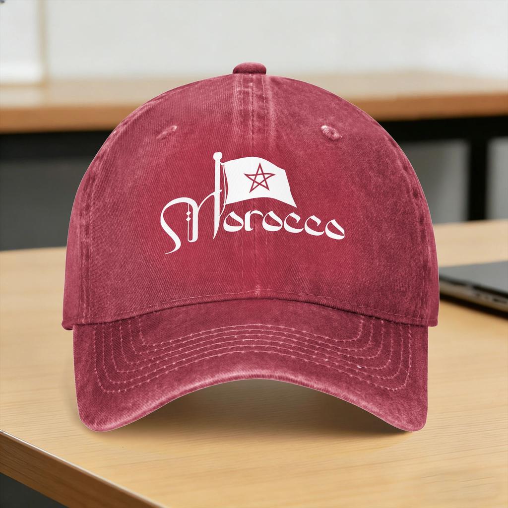 Baseball Cap Morocco Spring Fitted Retro Trucker Hat I love Morocco Women Men Print Hunting Camping Adjustable Baseball Caps