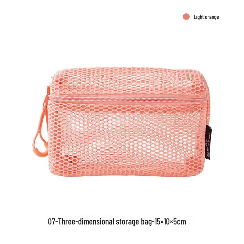 

Женская портативная сетчатая косметичка Dopamine Grid - Прозрачная дорожная сумка для хранения туалетных принадлежностей и мелочей Three-Dimensional Storage Bag