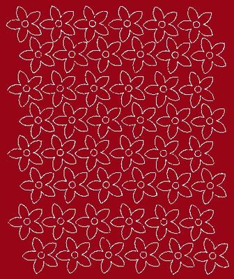Wall Sticker Flowers 3 Cm 48 Pcs. Dark Red Gloss