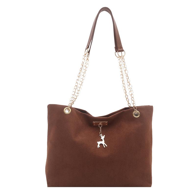 

Retro commuter texture chain shoulder bag women s matte new texture underarm bag tote bag women