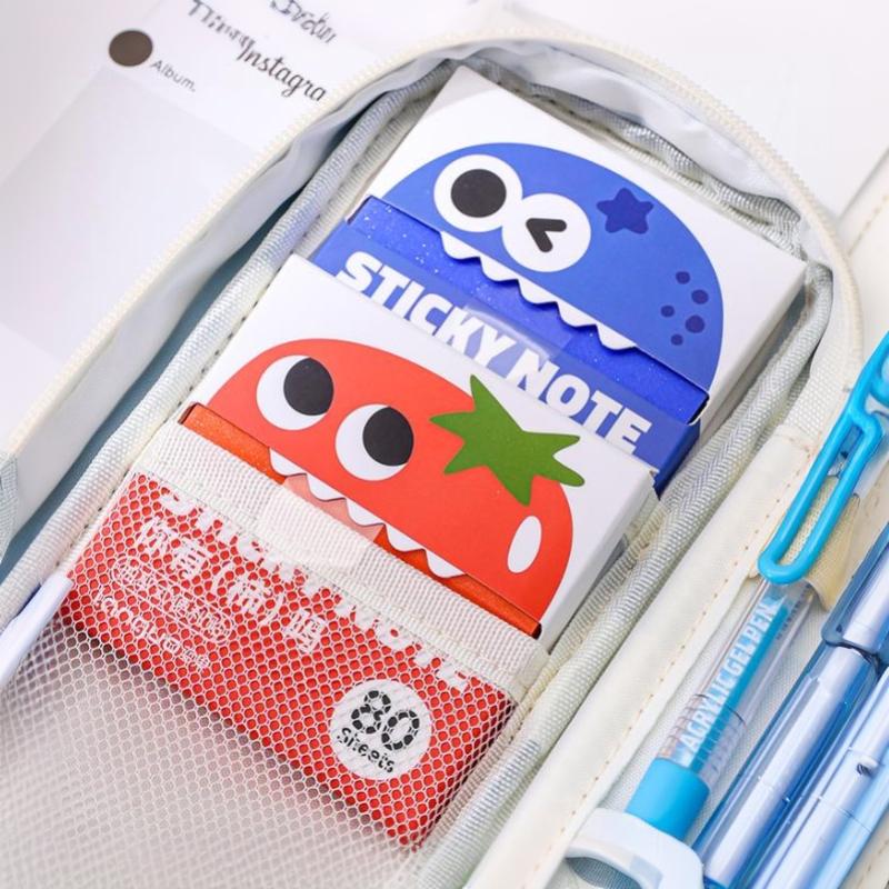 Pull-Out Pearlescent Paper Sticky Note 80 Sheets Per Box Self-Adhesive Memo Pad for Kids School Homework Reminder