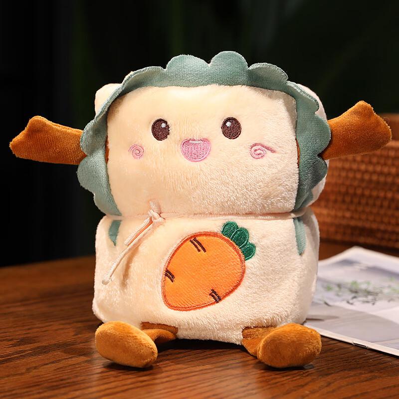 Cartoon Toast Plush Roll-Up Nap Blanket 100x80cm