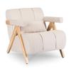 Relaxing Armchair for the Living Room Renato Beige/Oak Modern