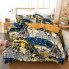 Sea Turtle Duvet Cover for Children Boys Girls Adult Black Gold Tortoise Reptile Theme for Bedroom Decorations Queen King Size