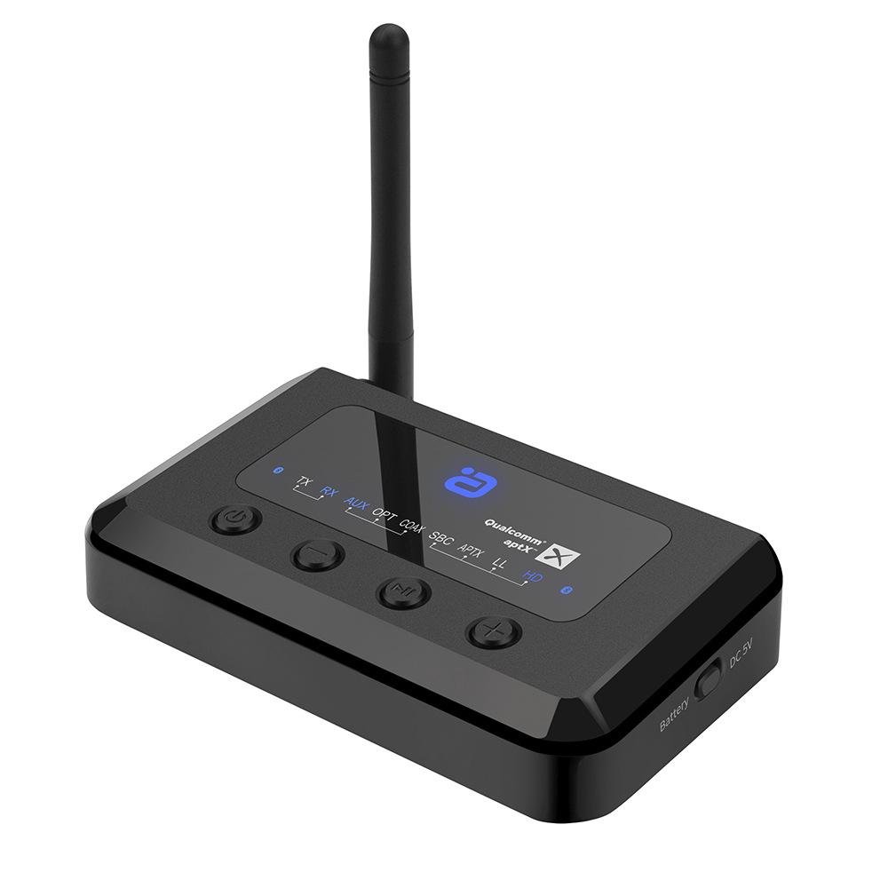 Bluetooth 5.0 Audio Transmitter & Receiver: TV Coaxial, AUX, Optical Fiber, Speaker Box with aptX HD Amplifier.