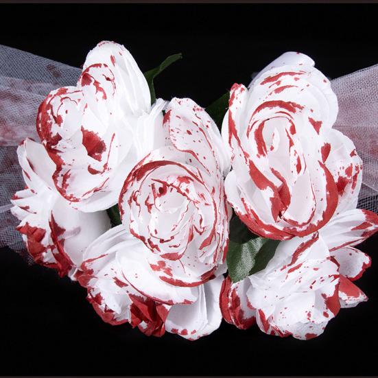 Набір костюма привида нареченої на Хелловін Готичне весільне вбрання з букетом і короною Аксесуари для зомбі-перевдягання для вечірок, заходів