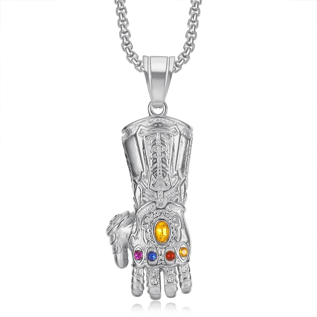Europe, America, Hip Hop, Accessories, Gold Plated Diamonds, Avengers Thanos Gloves, Pendants, Necklaces