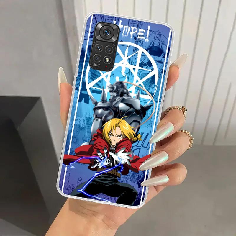 Fullmetal Alchemist Anime Handyhülle für Xiaomi Redmi Note 15 14 14S 13 12S 12 Pro 11S 11 Plus 11T 11E 10S Weiches Funda Druckschale