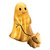 LED Night Lamp Ghost Walking Dog Statue Soft Warm Glow USB Powered Lighted Indoor Figurine Lamp Halloween Decoration