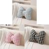 Creative Checkered Bow Cushion For Home Decor And Lounge Comfort