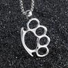 1 Stück Hip Hop Edelstahl Pfotenanhänger Halskette für Männer Frauen für tägliche Dekoration