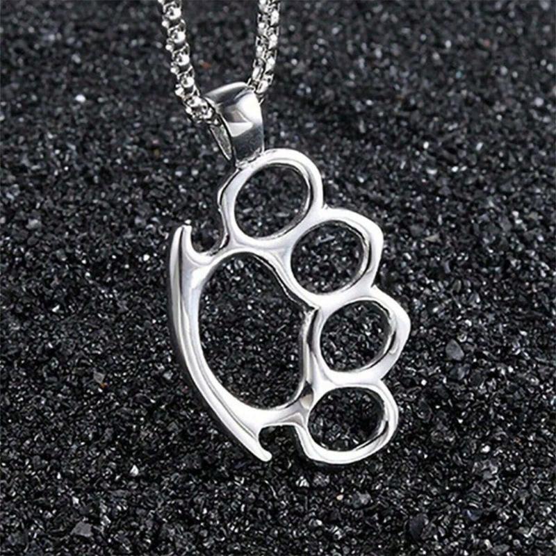1 Stück Hip Hop Edelstahl Pfotenanhänger Halskette für Männer Frauen für tägliche Dekoration