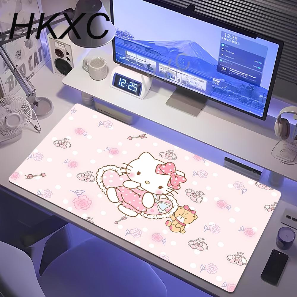 Cartoon Cute Hellokitty Pink Mouse Pad Pc Nonslip Mousepad Oversize Anime Girl Computer Table Mat Esports Game Keyboard Mats