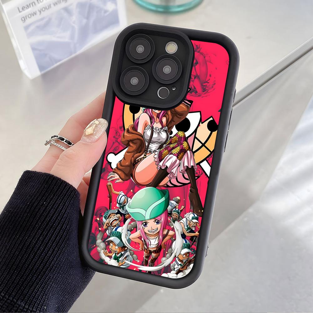 Jewelry Bonney Phone Case for iPhone 17 16 15 14 13 12 11 Air Pro Max Plus Black Soft TPU Shockproof Cover
