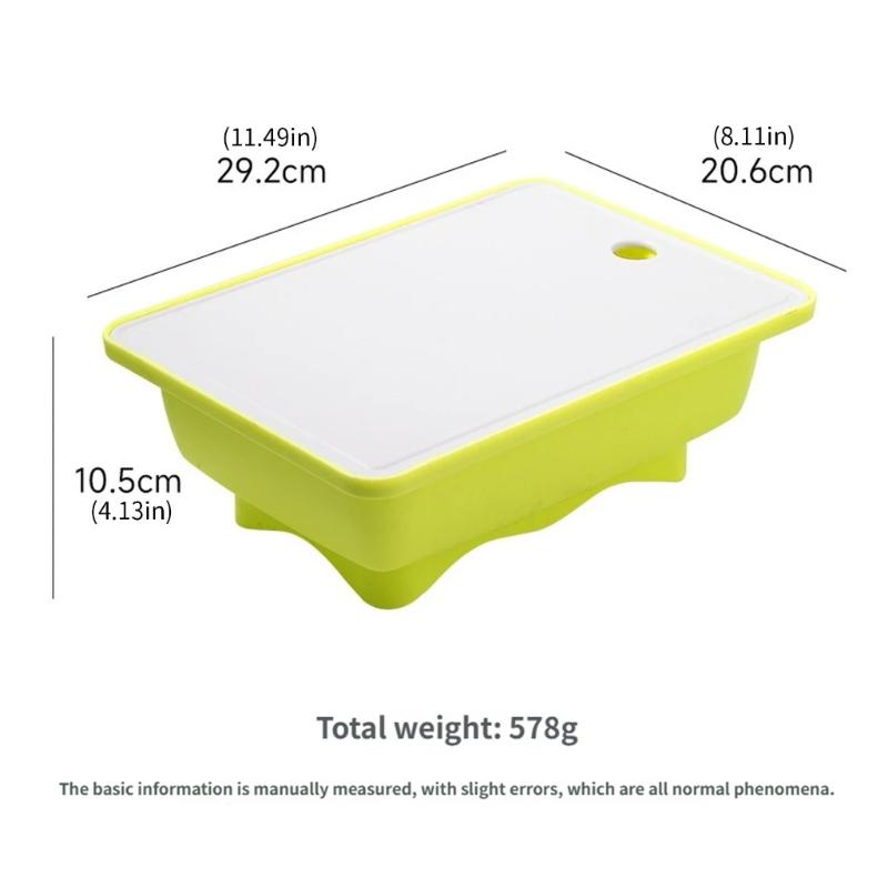 Efficient Draining Basket with Chopping Board Set for Vegetable and Fruit Washing Home Kitchens Sink Colander Strainer
