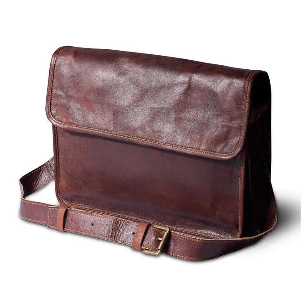 Leather Men's Messenger Shoulder Laptop Under Budget Bag Briefcase Vintage