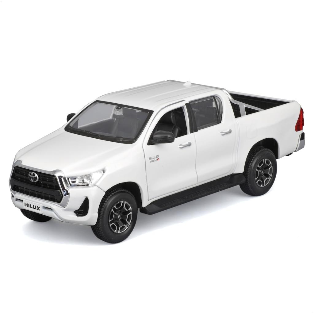 Maisto 1/27 Scale Toyota Hilux White / Diecast Model Car, Finished Product, 32920 WT