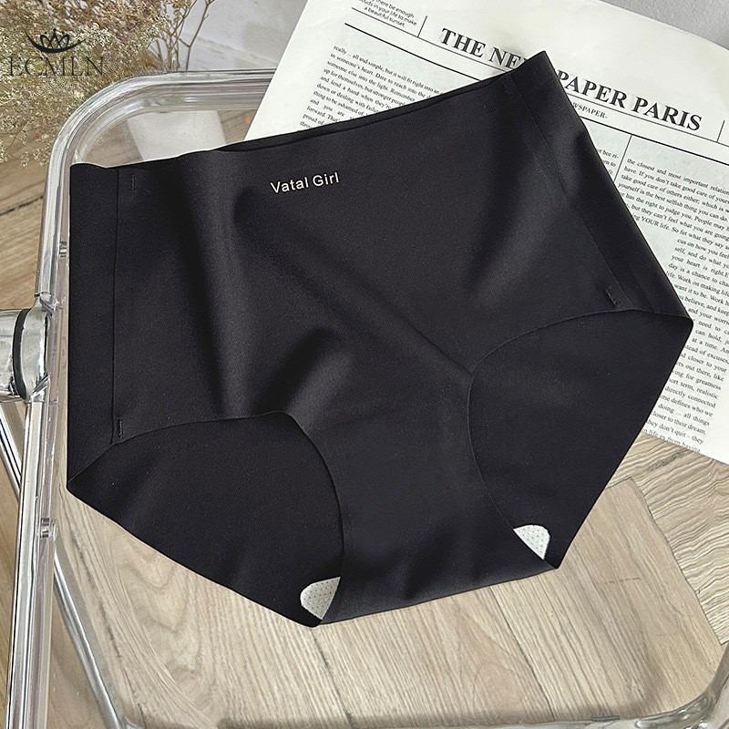 Women Summer Ice Silk Seamless Underwear Panties Lightweight Comfortable Mid-waist Panties Briefs Underpants