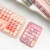 Mofii Trådløst numerisk tastatur, Fargerikt retro mini bærbart numerisk tastatur, 2.4G trådløst eksternt tastatur for datamaskin, bærbar PC