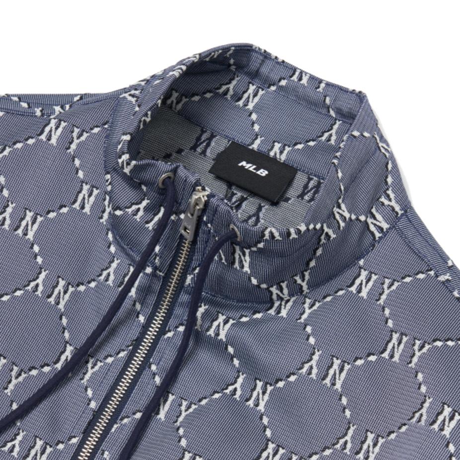 New MLB MONOGRAMNEW YORK YANKEES Cropped Coats Women's Blue 3FWJM0221-50NYL