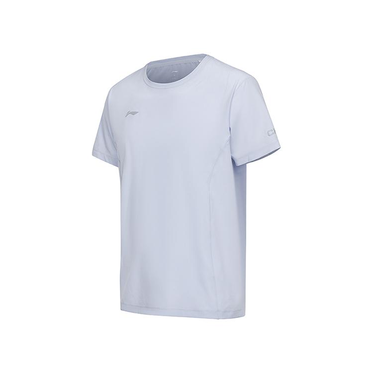 Li Ning T Shirt Unisex Purple Smoke Blue AHSU291-2