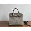 Platin Tasche Swift Leder und Wildleder 25/30CM Doppel-Schultergurt Damen-Tasche Einzel-Schulter Umhängetasche Vielseitig Mode Handtasche Tasche