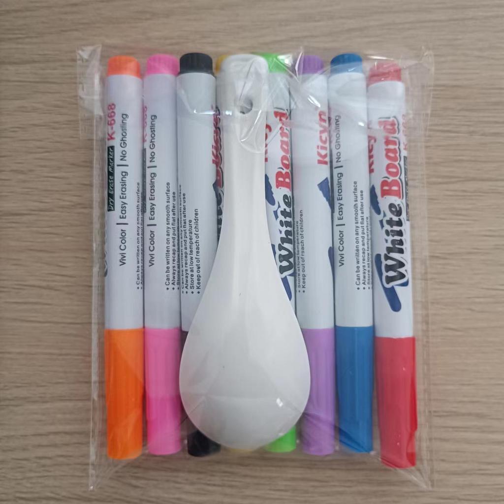 12-Color Erasable Washable Whiteboard Markers - Water-Based for Students, Teachers, Office