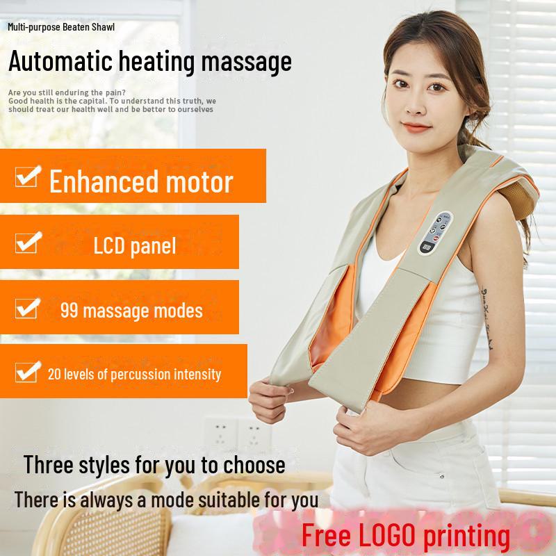 Wielofunkcyjny Elektryczny Szal Masujący Szyję z Funkcją Klepania - Idealny na Prezent